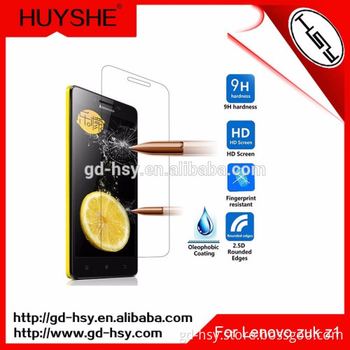 HUYSHE Original Clear Tempered Glass Screen Protector for lenovo zuk z1